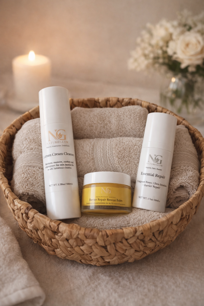 NatureGlow Calm and Restore Rital skincare for sensitive and reactive skin